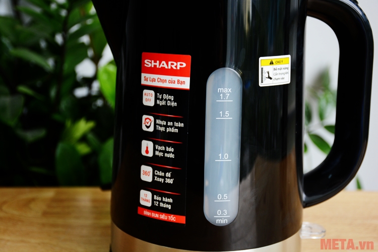 Ấm siêu tốc Sharp EKJ-17VP-BK (1.7 lít)