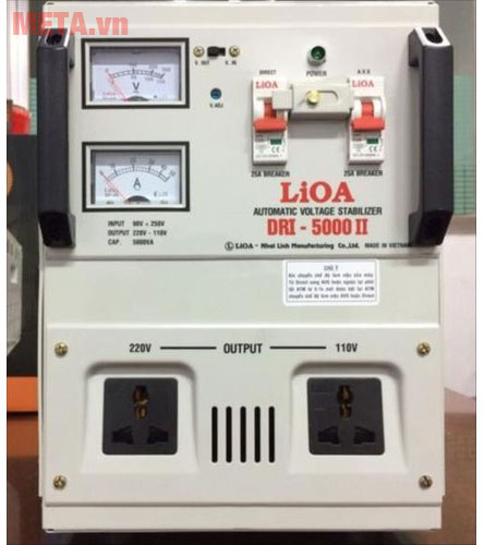 Ổn áp 1 pha Lioa 5KVA DRI 5000II (Dải điện áp đầu vào 90V - 250V)