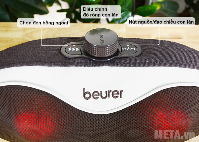 Gối massage Shiatsu vai cổ lưng chân Beurer MG520
