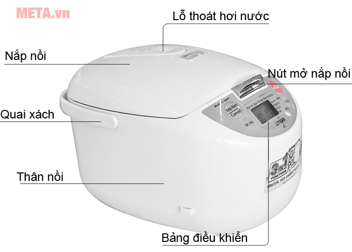 Nồi cơm điện tử Tiger JBA-A10W 1 lít