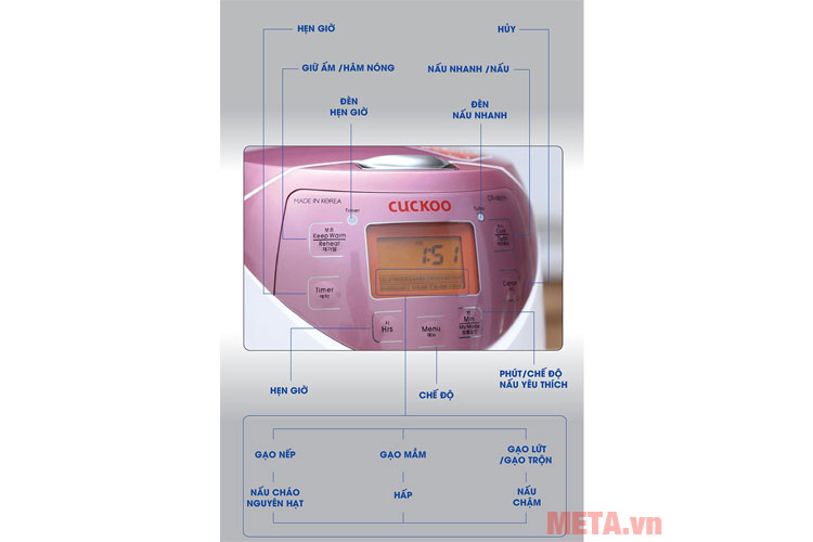 Nồi cơm điện tử CUCKOO 1 lít CR-0631F