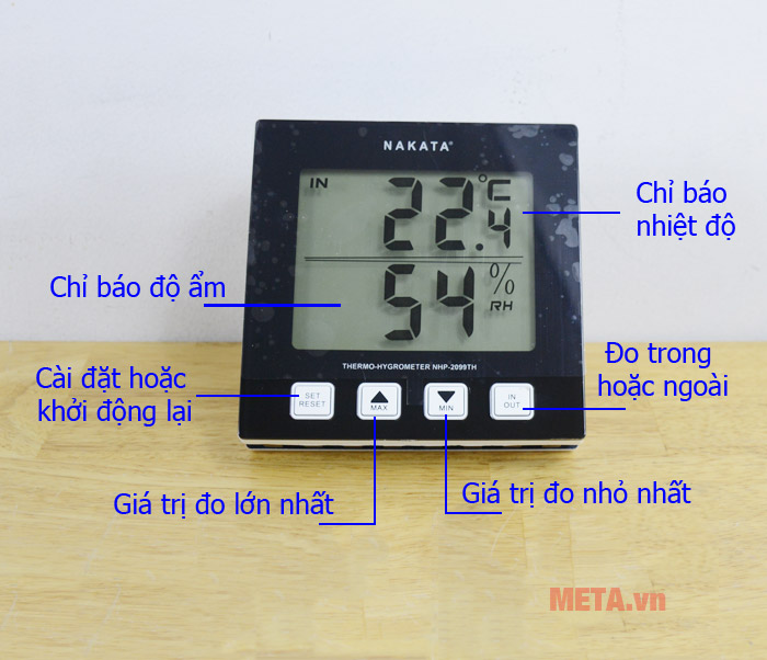 Nhiệt ẩm kế điện tử Nakata NHP 2099TH