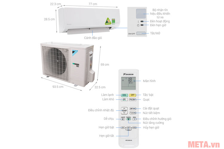 Điều hòa Daikin Inverter 1 chiều 18000 BTU FTKQ50SAVMV/RKQ50SVMV