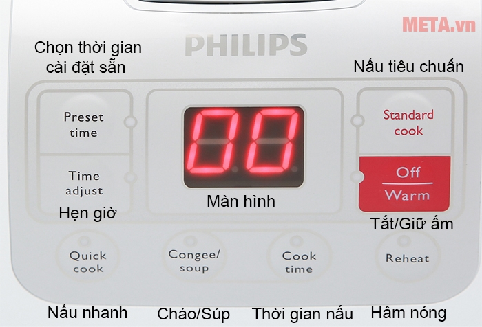 Nồi cơm điện tử Philips HD3030 - 1 lít