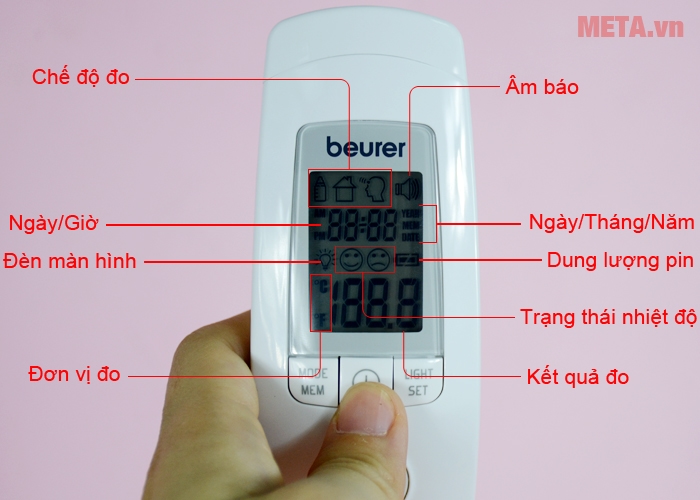 Nhiệt kế điện tử đo trán Beurer FT90