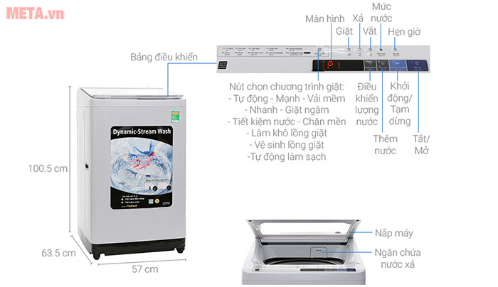 Máy giặt Hitachi SF-120XA 220-VT (COG-W)