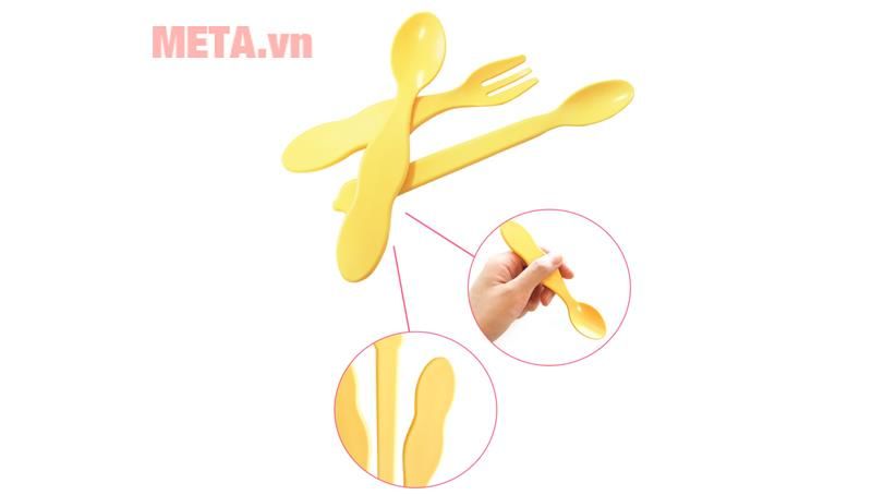 Set thìa dĩa UINLUI 3 món cho trẻ 0 - 7 tuổi