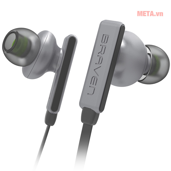 Tai nghe thể thao không dây Bluetooth Braven Flye Sport - Silver/Green