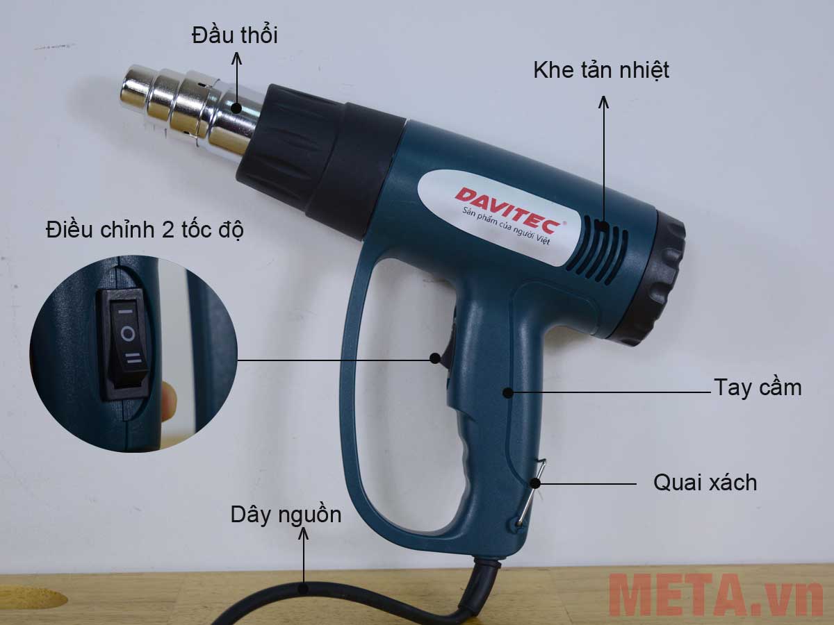 Máy thổi nhiệt Davitec DV5900