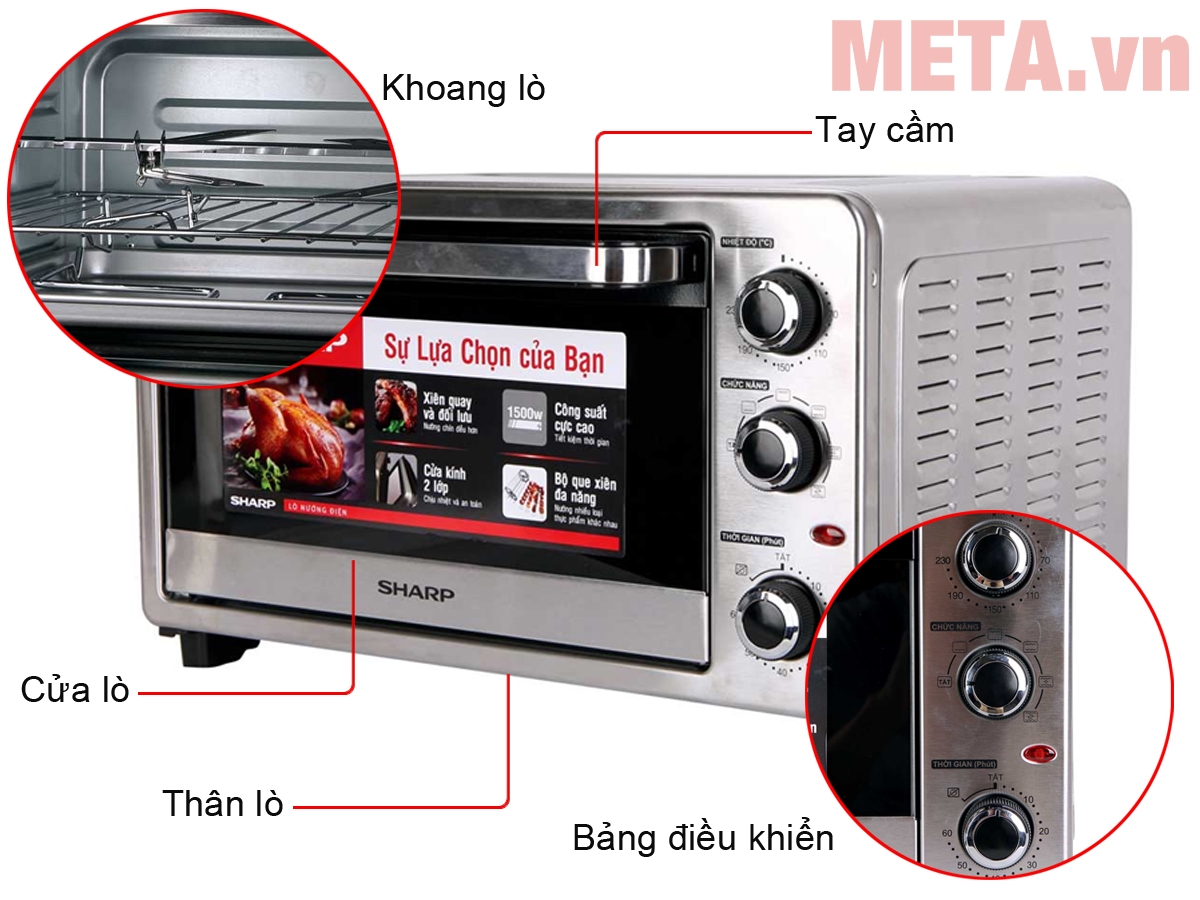 Lò nướng điện Sharp EO-A25RCSV-ST 25 lít