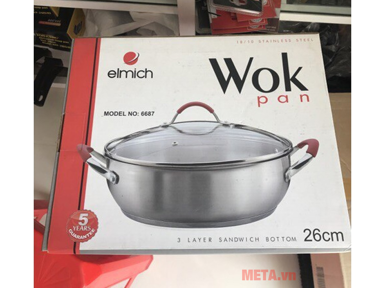 Nồi lẩu inox đáy từ Elmich EL6687 26cm