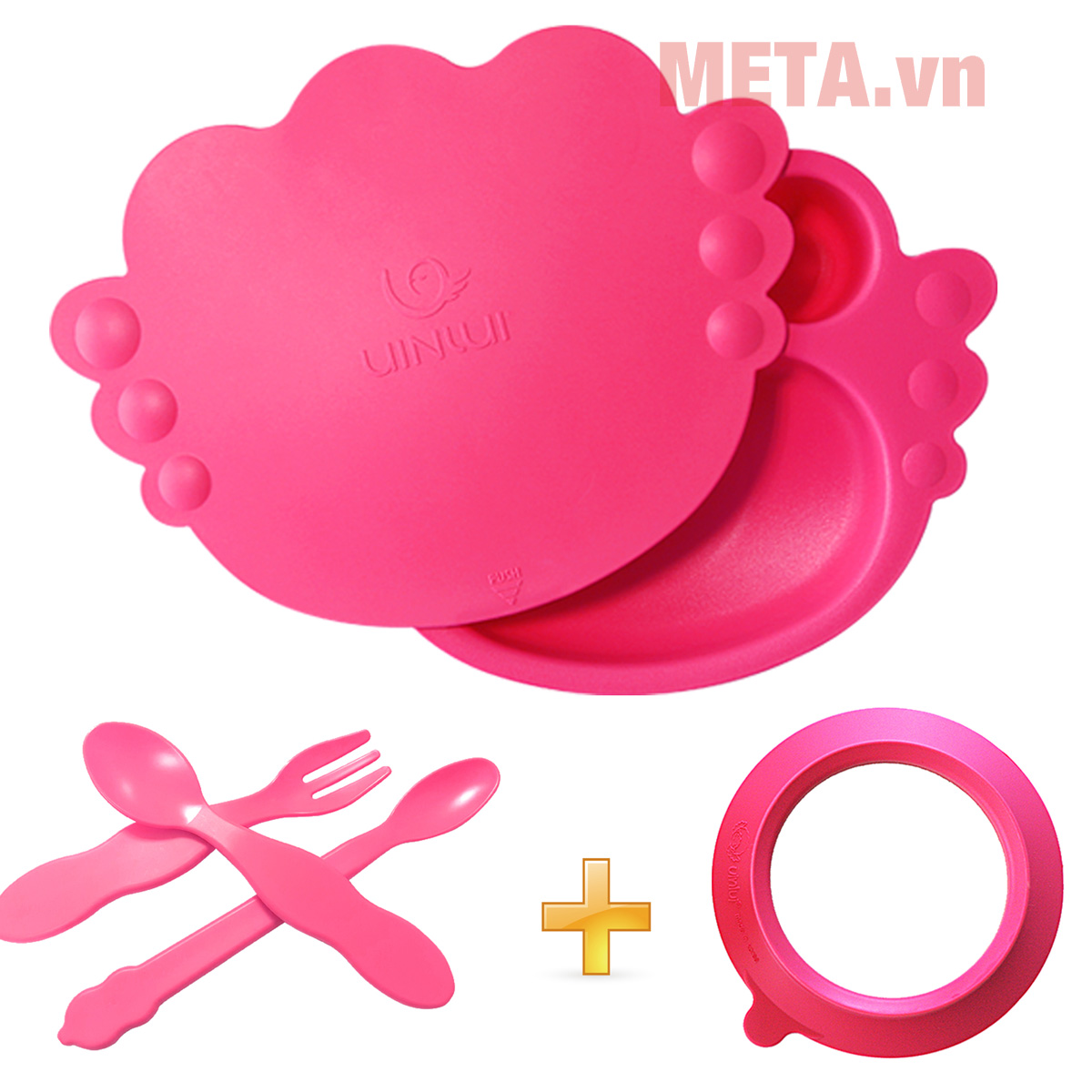 Set khay ăn và bộ thìa dĩa 3 món UINLUI