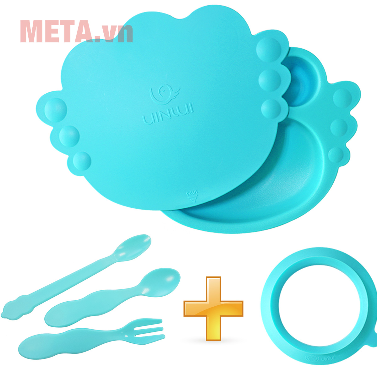 Set khay ăn và bộ thìa dĩa 3 món UINLUI