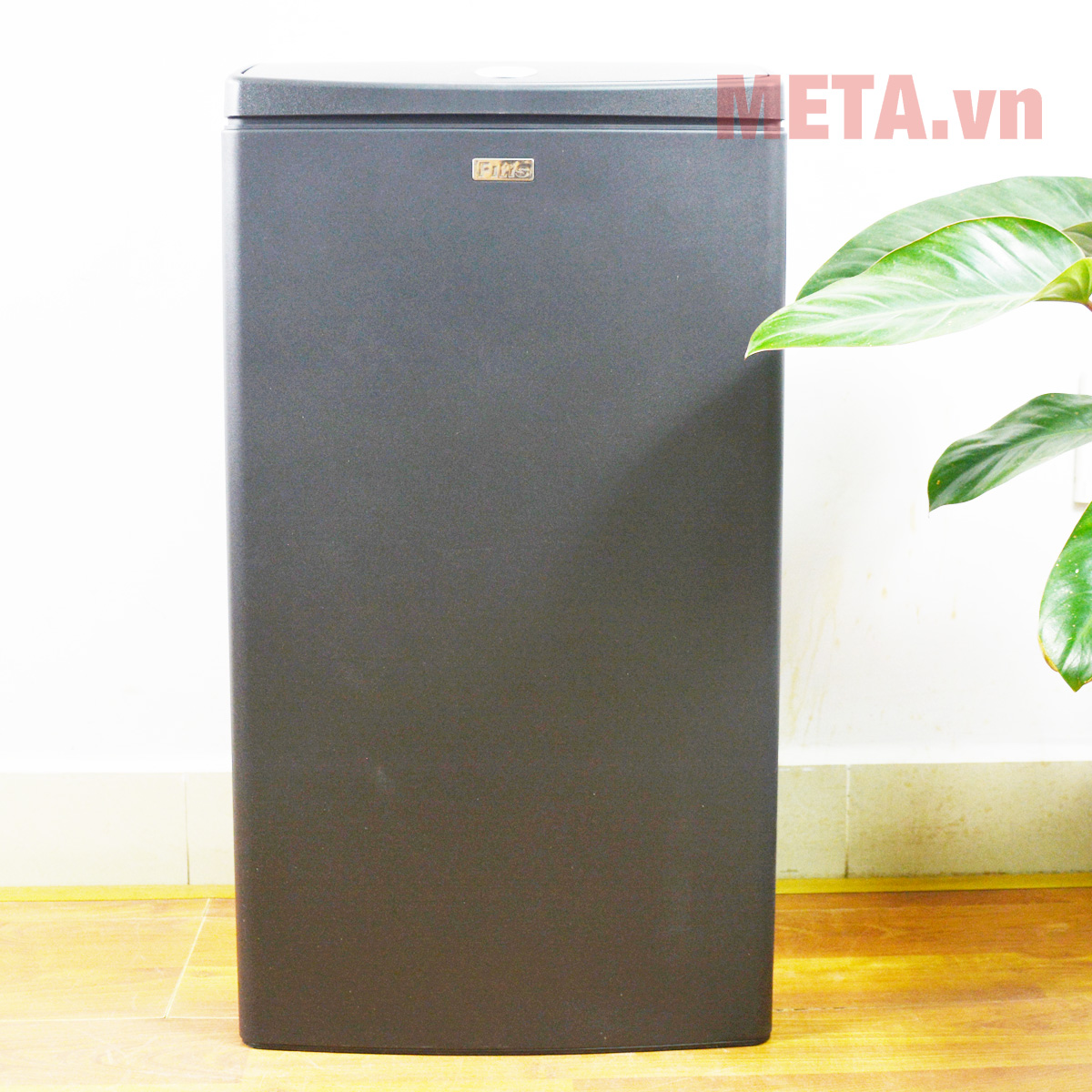 Thùng rác inox nhấn vuông lớn Fitis Mega STL2-903 - 40 lít (đen)