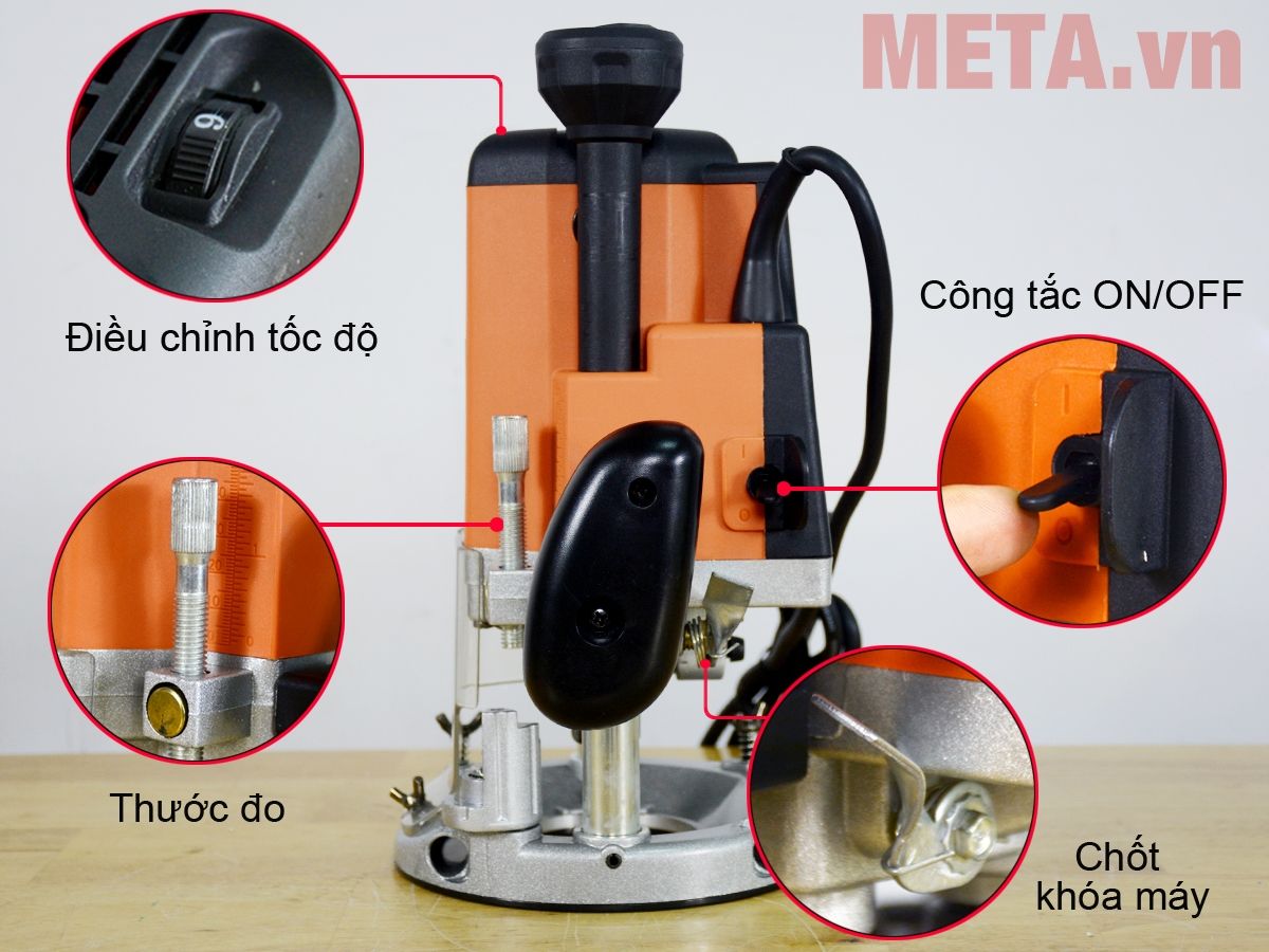 Máy soi gỗ 2 tay cầm Gomes GB-3312A