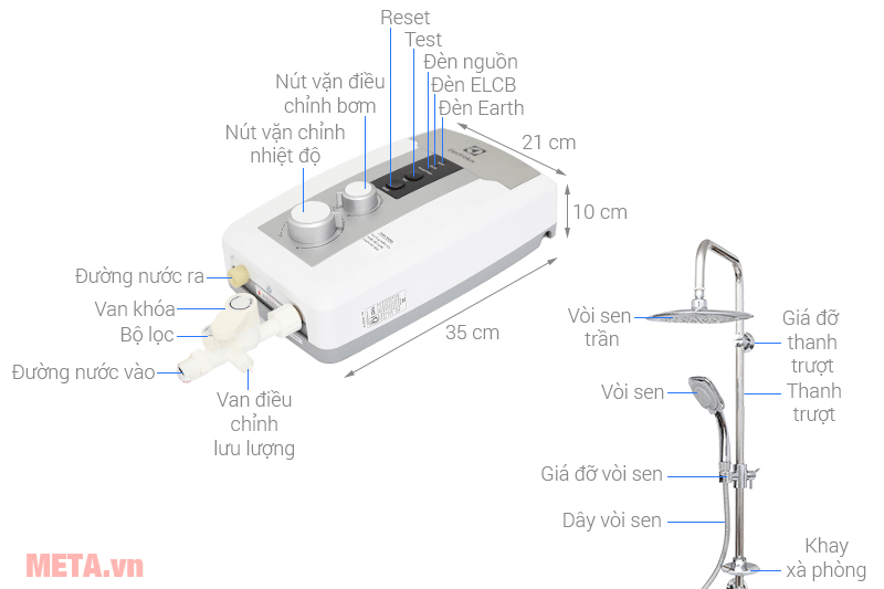 Máy nước nóng trực tiếp Electrolux EWE351HB-DWS1