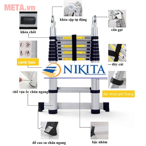 Thang nhôm rút đa năng Nikita NKT-AI80 (NKT-A4.0 4.0M)