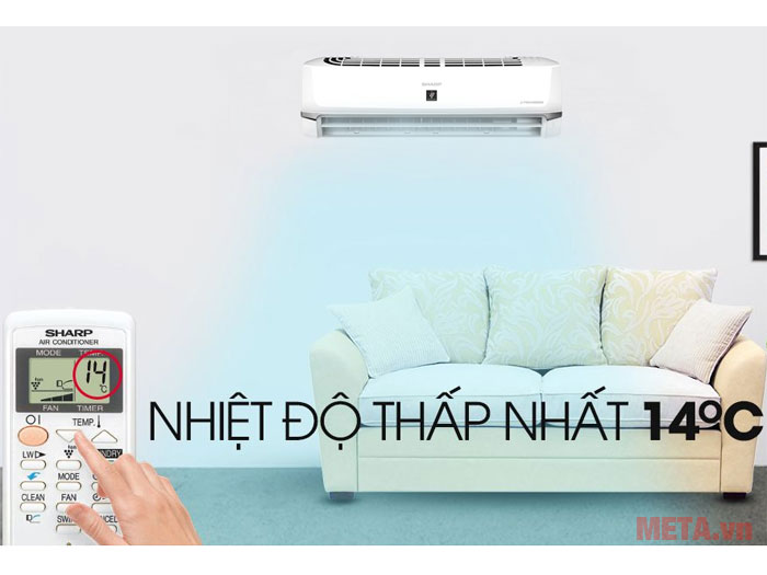 Điều hòa không khí Sharp J-tech Inverter ion AH-XP18WMW (9000 BTU)