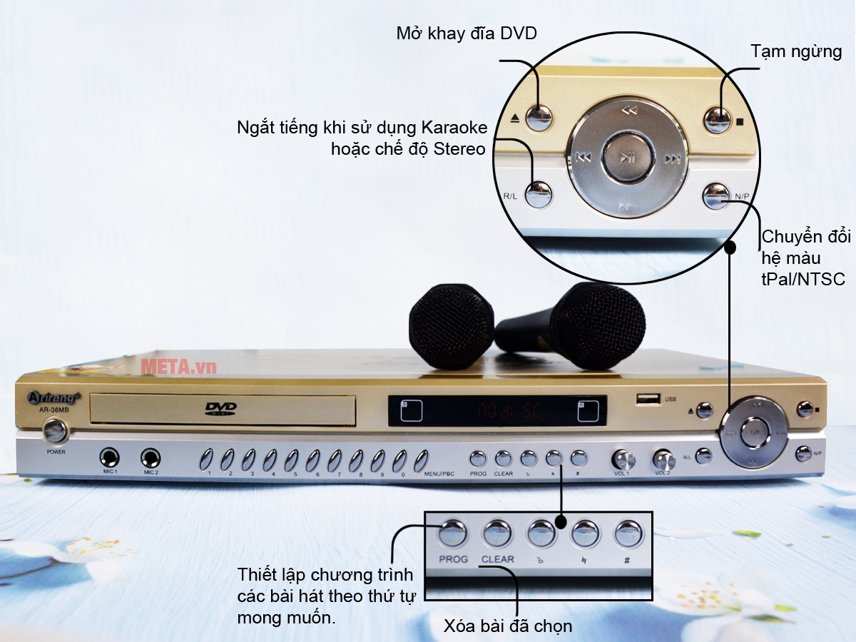 Đầu karaoke 5 số Arirang DVD AR-36MB