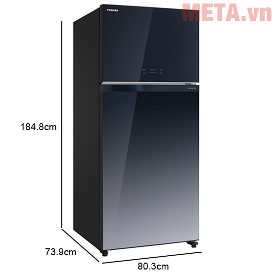 Tủ lạnh Inverter Toshiba GR-AG66VA(GG) (608 lít) - Gương xanh
