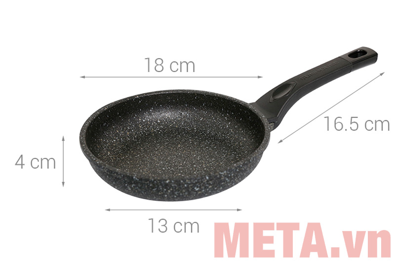 Chảo nhôm chống dính đá hoa cương Sunhouse SBD18 (18cm)