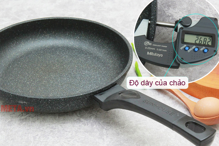 Chảo nhôm chống dính đá hoa cương Sunhouse SBD28 (28cm)