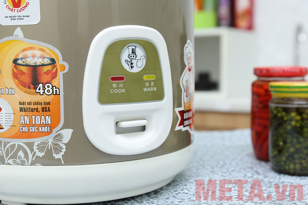 Nồi cơm điện Sunhouse SHD8616 vàng - 1.8 lít