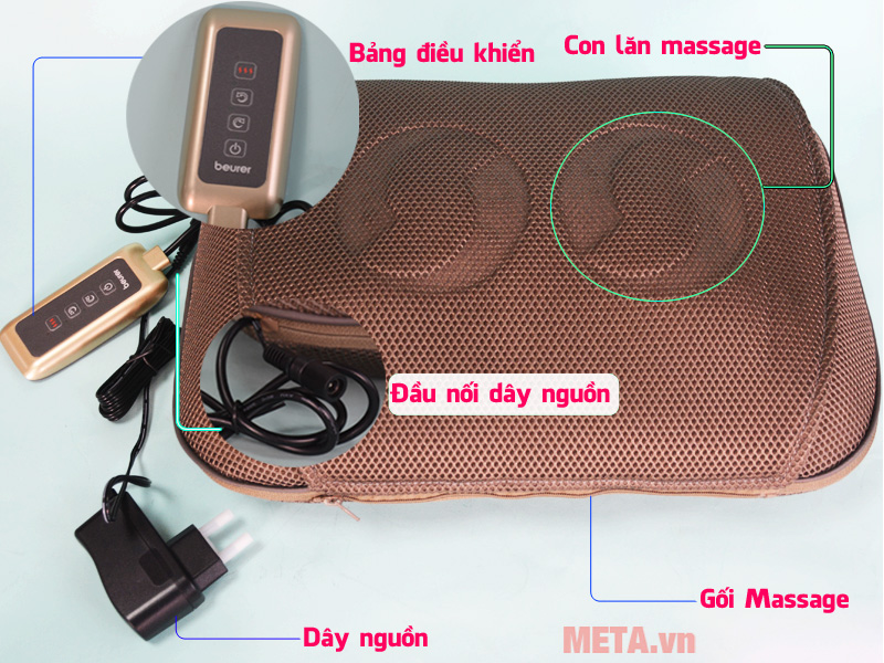 Gối massage có đèn hồng ngoại Beurer MG147