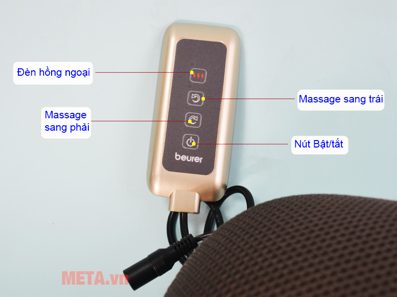 Gối massage có đèn hồng ngoại Beurer MG147