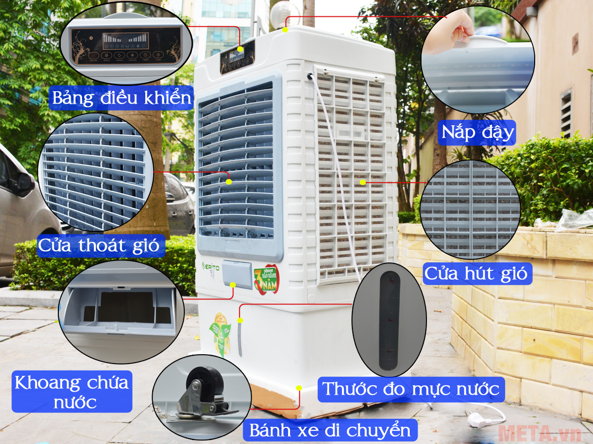 Quạt điều hòa Erito EAC-8001 (50 lít)