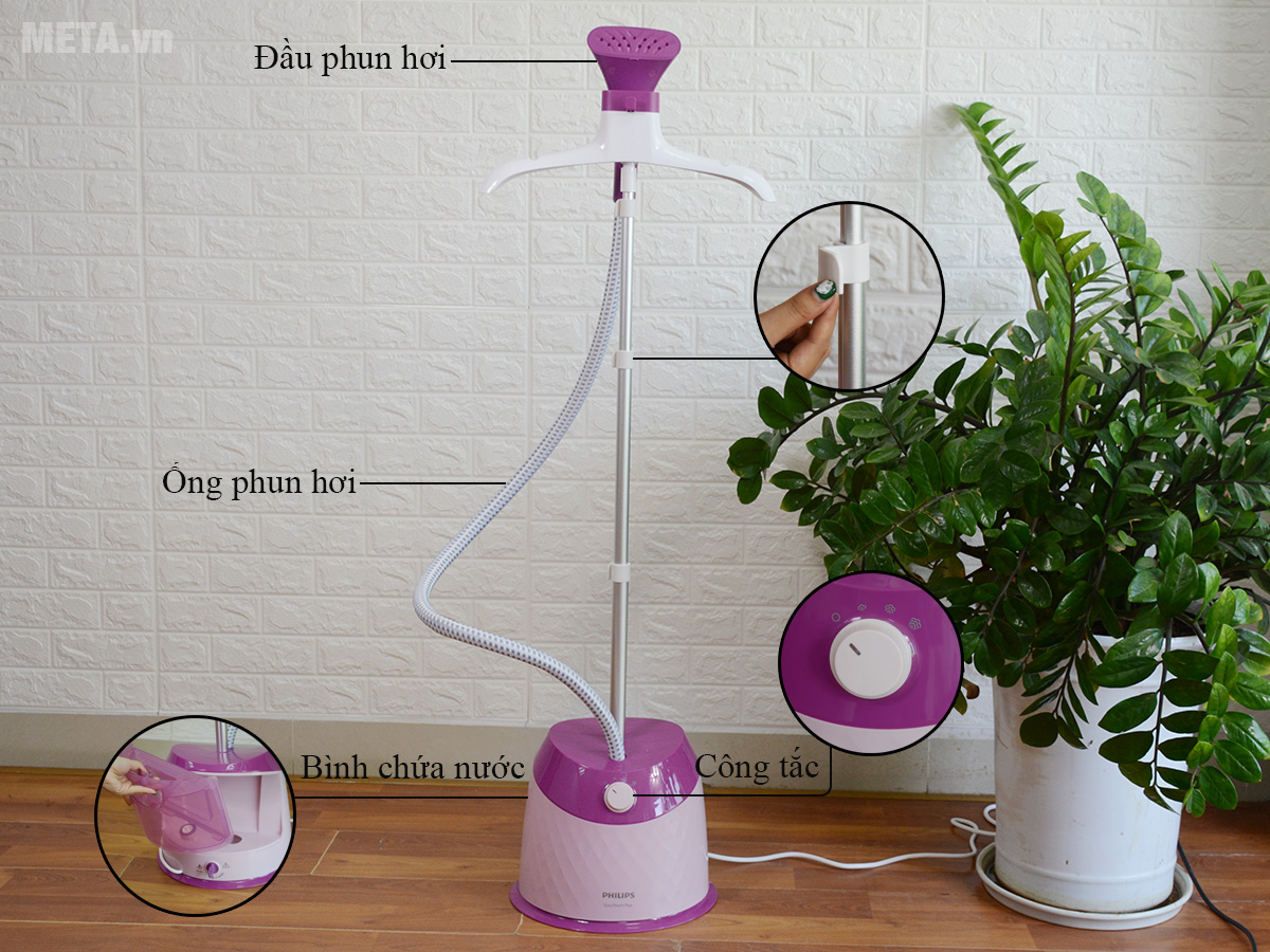 Bàn là hơi nước đứng Philips GC514 (3 tốc độ)