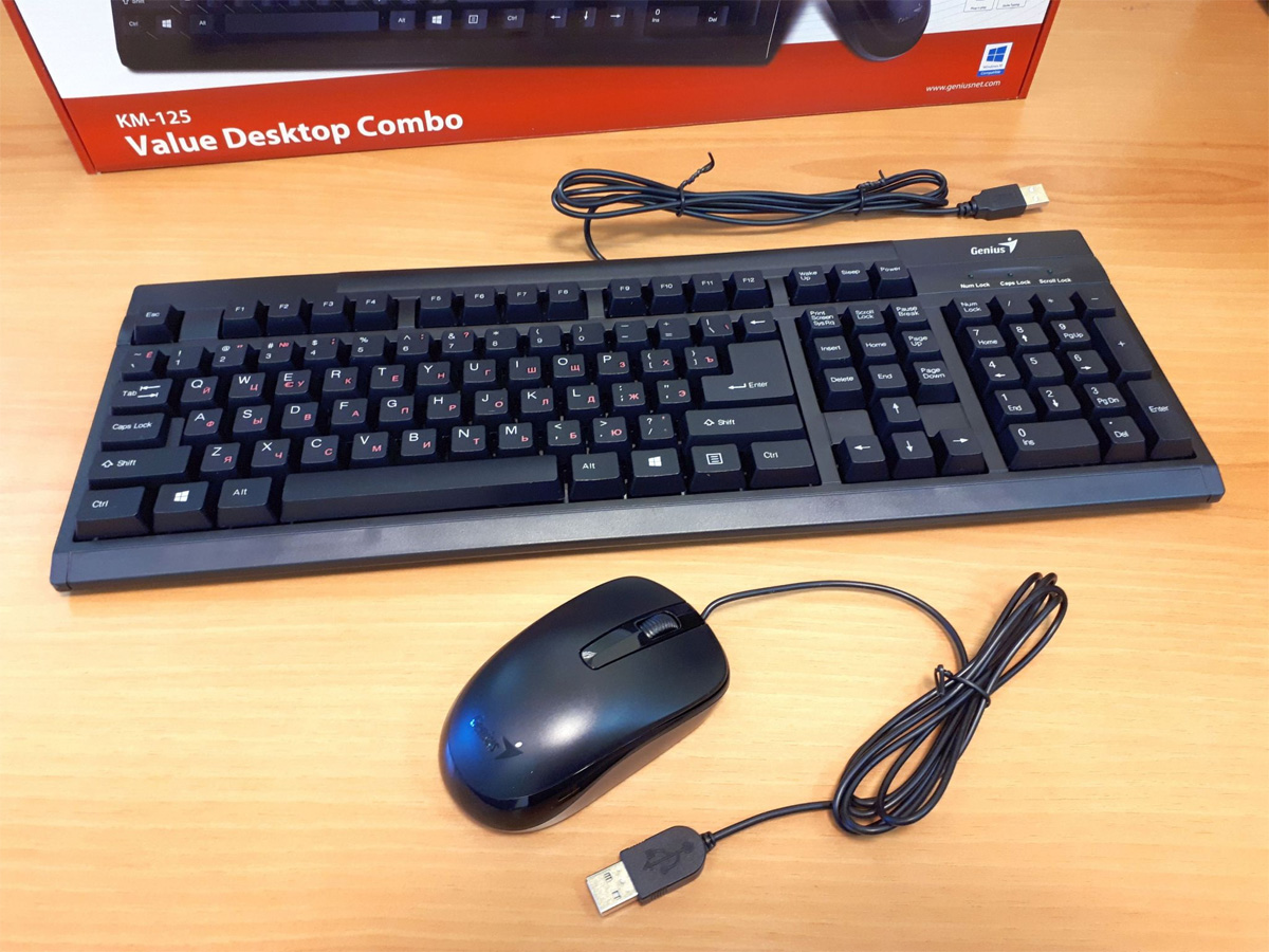 Bộ bàn phím, chuột Genius KM 125 USB