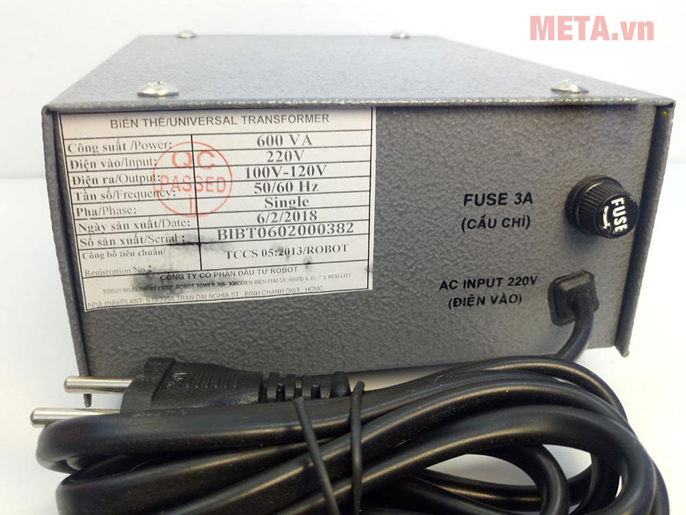 Biến thế Robot 600VA Classy