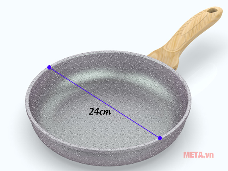 Chảo đúc siêu bền vân đá đáy từ Sunhouse Mama SHG1124MMB