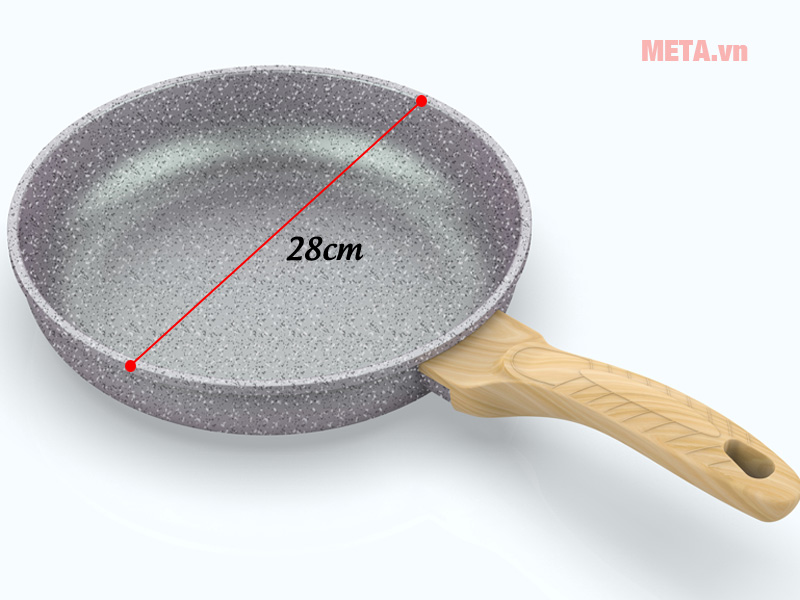 Chảo đúc siêu bền vân đá đáy từ Sunhouse Mama SHG1128MMB