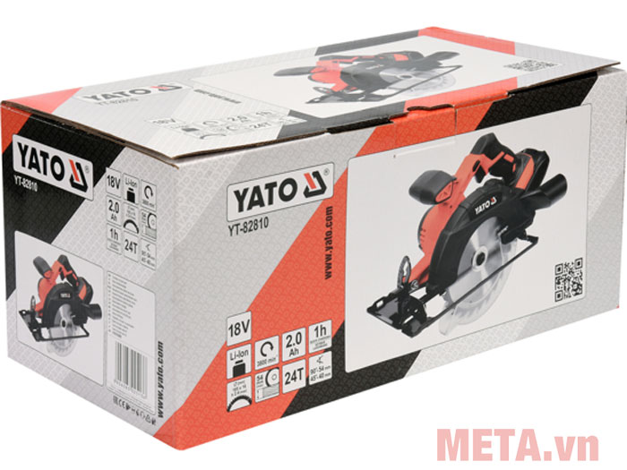 Máy cưa đĩa dùng pin 18V Yato YT-82810 165mm