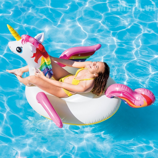 Phao bơi ngựa thần sắc màu Intex 57561