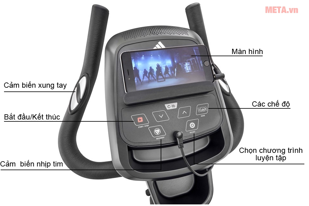 Xe đạp thể dục Adidas C16 Aven 10401BK