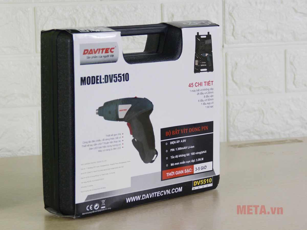 Máy bắt vít Davitec DV5510 4V (45 chi tiết)