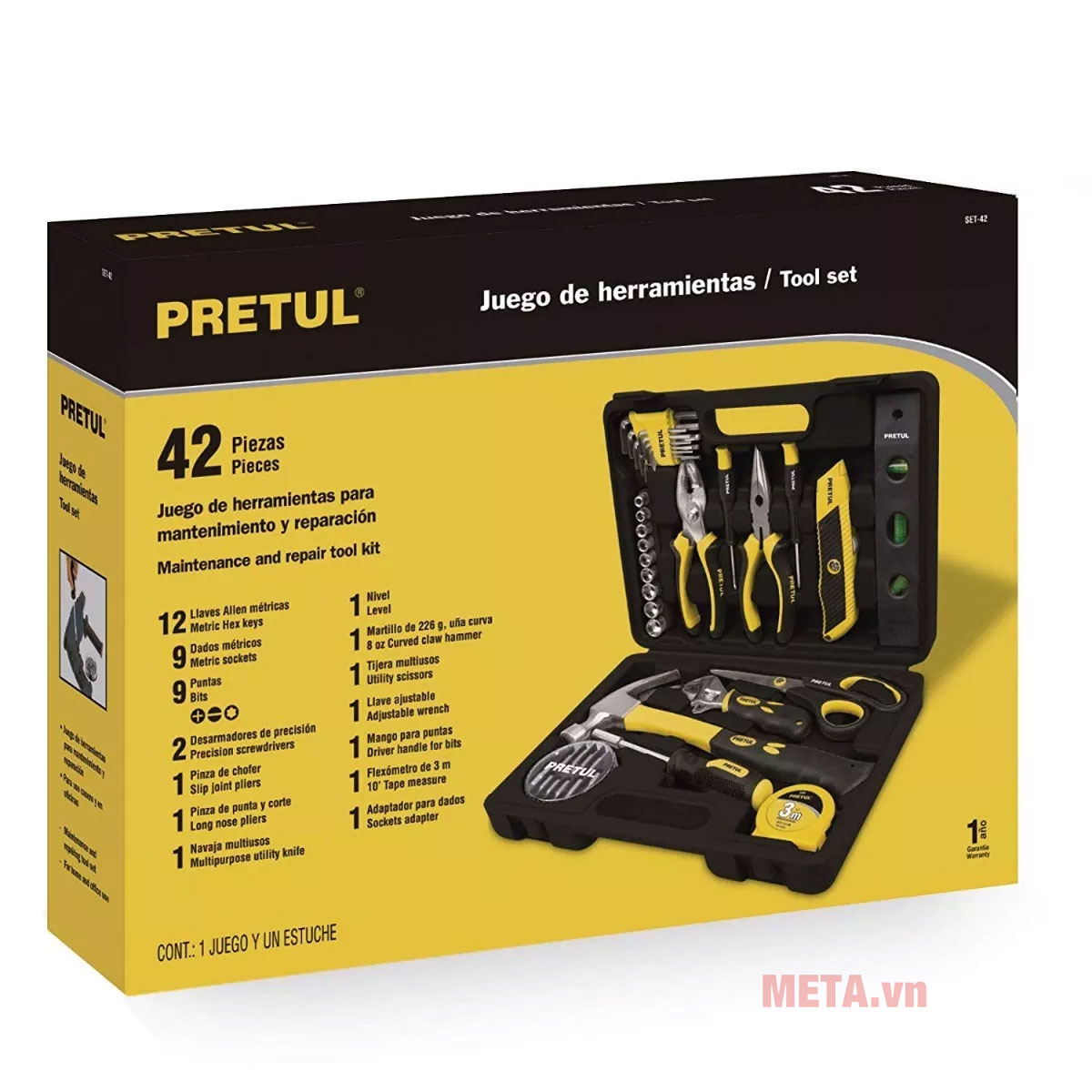 Bộ đồ nghề 42 chi tiết Pretul 22101 (SET-42)