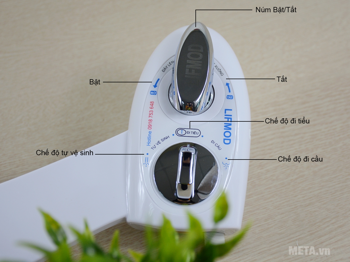 Vòi rửa vệ sinh thông minh 2 vòi phun công nghệ Nhật Bản LIFMOD Bidet