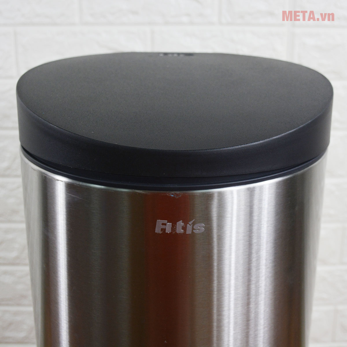 Thùng rác inox đạp tròn lớn Fitis RPL1-901 - 15 lít