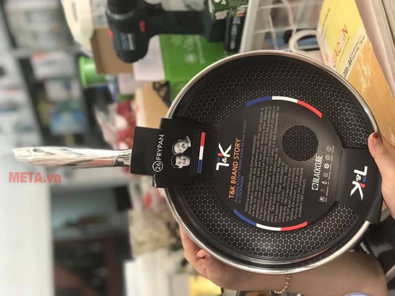 Chảo sâu lòng chống dính inox 304 30cm T&K Blackcube