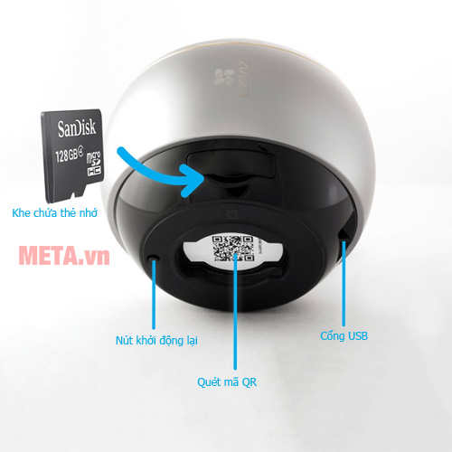 Camera Ezviz CS-CV346-A0-7A3WFR Mini Pano mắt cá 360 độ