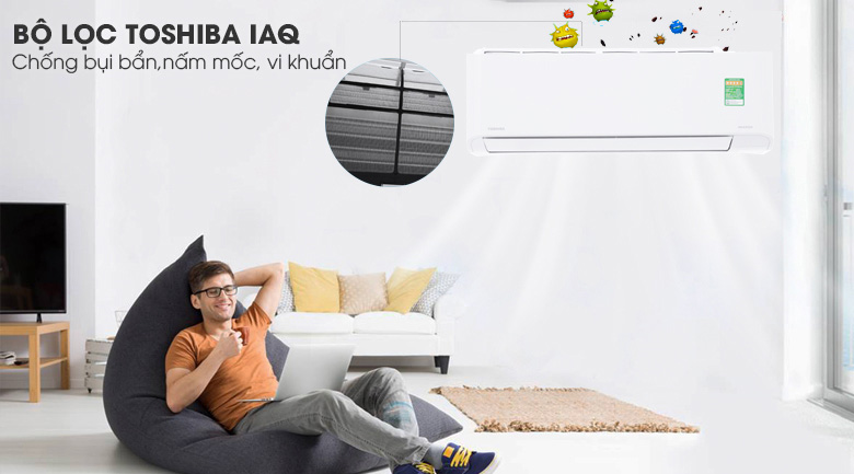 Bộ lọc Toshiba IAQ loại bỏ vi khuẩn cực tốt