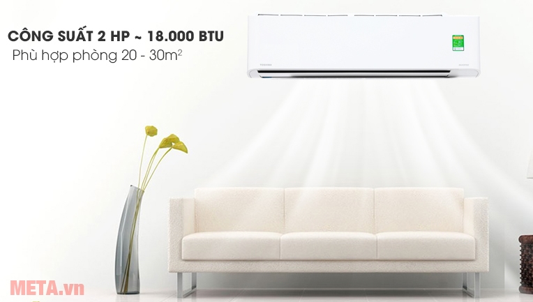 Máy lạnh Toshiba Inverter 2 HP RAS-H18PKCVG-V