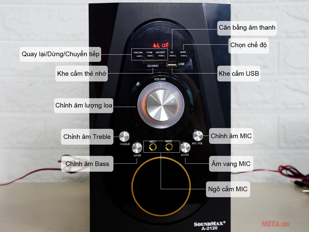 Loa karaoke bluetooth Soundmax A-2120