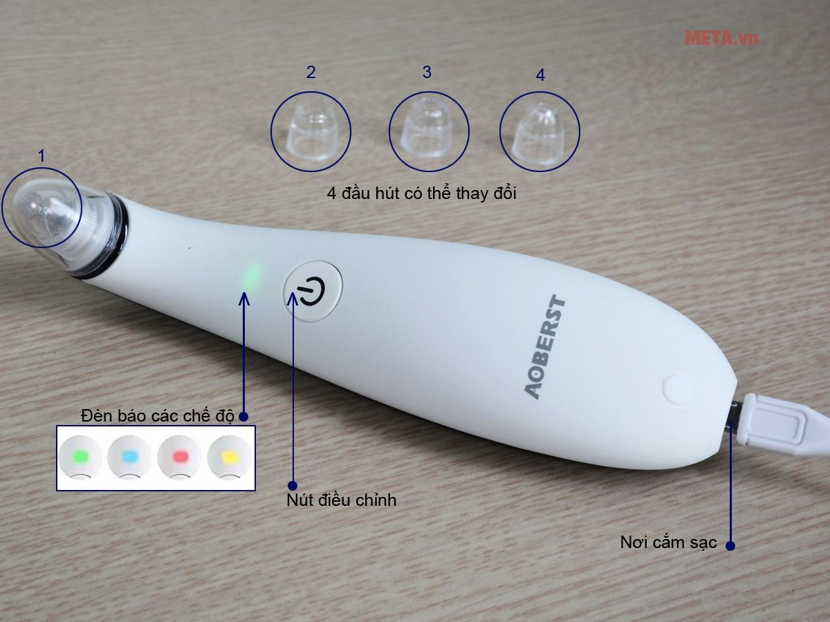Máy hút mụn trứng cá 4 đầu hút AOBERST PC-Z01