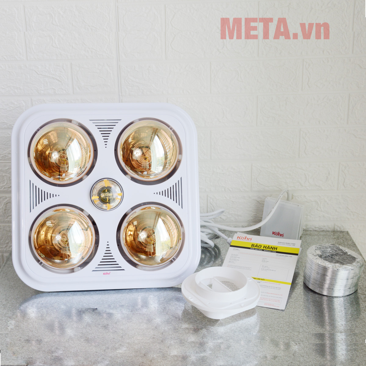 Đèn sưởi nhà tắm âm trần Braun Kohn BU04G