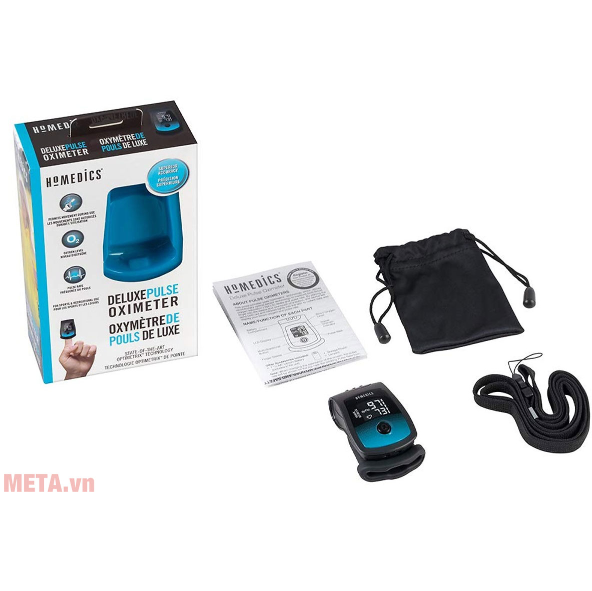 Máy đo nồng độ oxy máu SPO2 và nhịp tim HoMedics PX-130